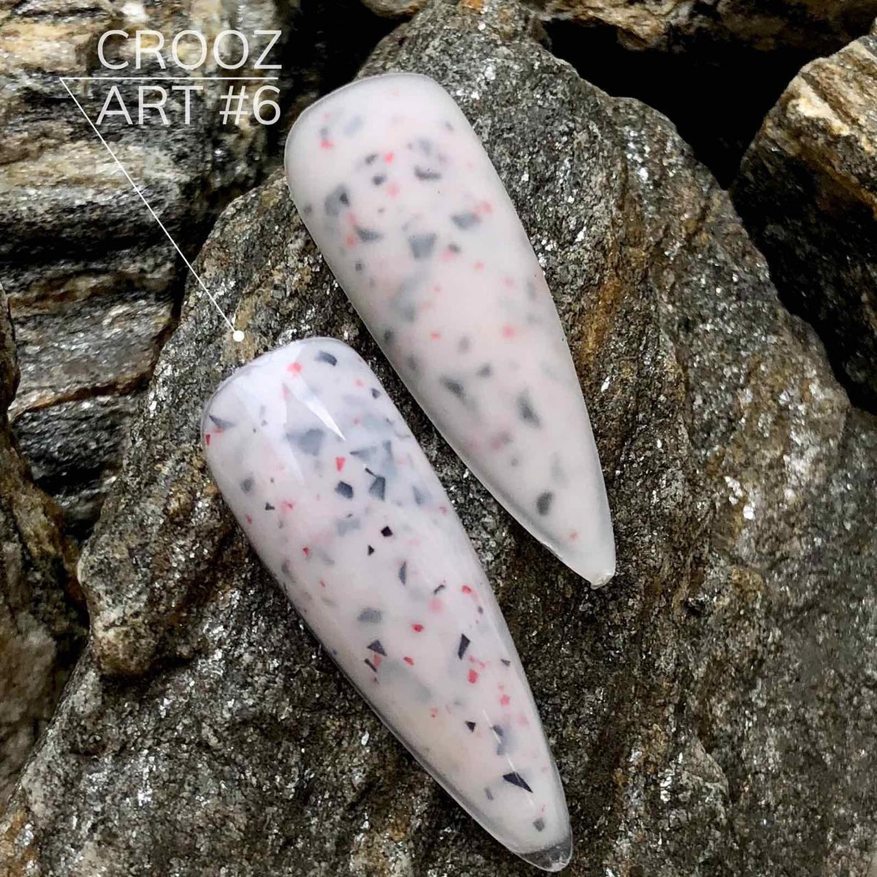 База камуфлювальна з пластівцями поталі Crooz Base Art No06 (йогуртовий мікс), 8 мл