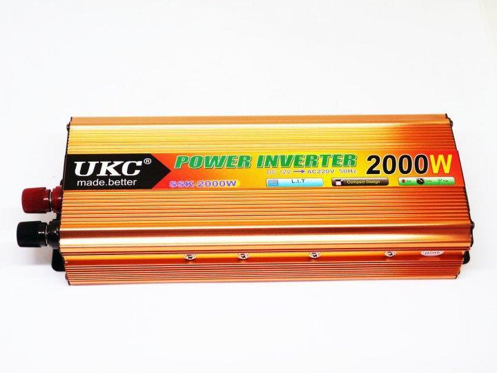 Інвертор для автомобіля Перетворювач напруги автомобільний UKC SSK AC/DC 2000W 12V-220V