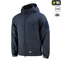Мембранная куртка мужская Soft shell M-Tac демисезонная с флисовой подстёжкой, цвет тёмно синий