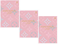 Подарочный комплект 3-х женских ежедневников Louis Vuitton розового цвета, формат А5, женские деловые блокноты