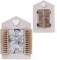 Оригинальная Фоторамка на подарок Babyroom Окно со ставнями для фото 10х15см, деревянная