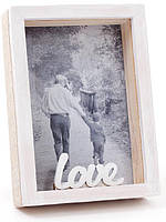 Оригинальная Фоторамка на подарок настольная Enjoy Moment Love, фото 9х13см, деревянная