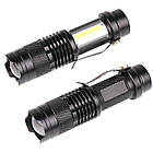 Ручний ліхтарик з акумулятором BL-525 + COB / Потужний світлодіодний ліхтарик / Ліхтар акумуляторний, фото 6