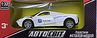 Игрушечная машина металлическая Bugatti полиция Автосвит