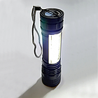 Ручний ліхтар акумуляторний з USB-зарядкою, BL-529B+COB + Кейс / Потужний тактичний Ліхтарик з бічним світлом, фото 3