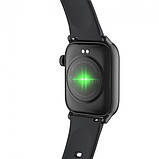 Розумний годинник Hoco Y3 Smart Watch (Bluetooth сенсорний екран) Чорний, фото 6