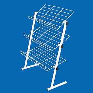 Стійка сітчаста взуттєва трьох полочная посилена довжина 60 см