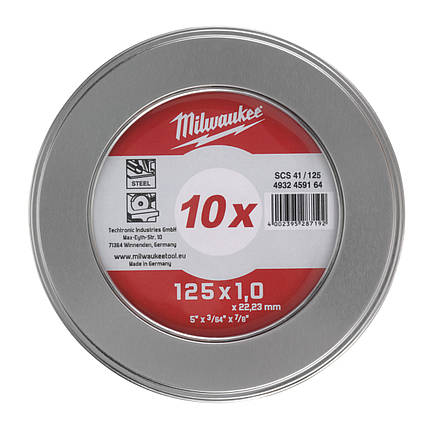 Відрізний диск SCS 41/125x1 PRO+ (10 шт) у металевому боксі, фото 1