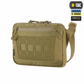 Залізнична сумка польова командирська M-Tac через плече, кордура Elite колір Койот, Сумка-адмінка