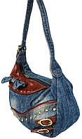 Жіноча джинсова Сумка mebelime Fashion jeans bag синя, фото 4