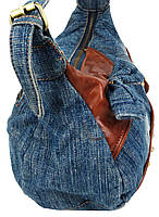 Жіноча джинсова Сумка mebelime Fashion jeans bag синя, фото 9