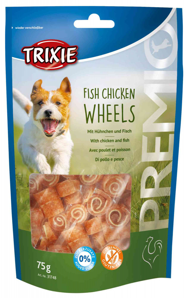 Ласощі PREMIO Fish Chicken Wheels курка/риба 75г 31748 — 75 г, фото 1