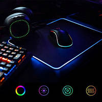 Світлодіодний геймерський килимок для комп'ютерної миші RGB-01 35х25 з RGB-підсвіткою і режимами