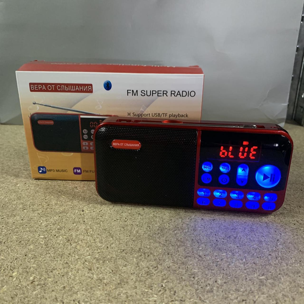 Портативный Радиоприемник с Цифровым Тюнером FM/MP3-USB/SD/Bluetooth ...