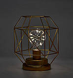 Декоративний світильник настільний Світло вдома золотистий / Світлодіодна лампа, фото 4