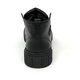 Зимові чоловічі кеди чорна шкіра на шерсті 140396(1ш) 40 розмір Міда, фото 4