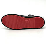 Зимові чоловічі кеди чорна шкіра на шерсті 140396(1ш) 40 розмір Міда, фото 8