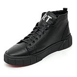 Зимові чоловічі кеди чорна шкіра на шерсті 140396(1ш) 40 розмір Міда, фото 7