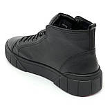 Зимові чоловічі кеди чорна шкіра на шерсті 140396(1ш) 40 розмір Міда, фото 5