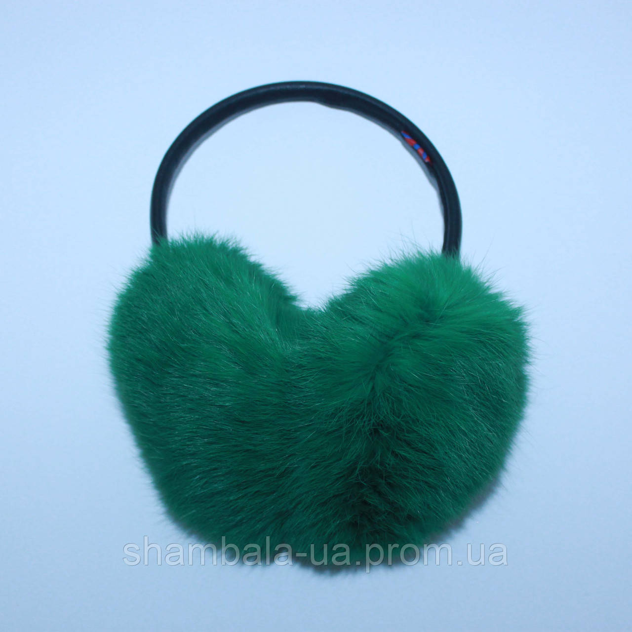 Хутряні навушники SnowyWin Натуральний Хутро Кролика Зелений (010755)