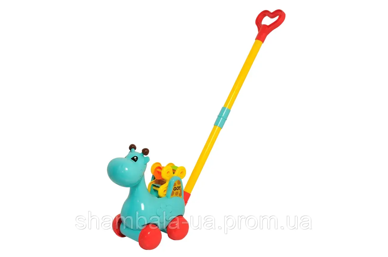 Каталка Toys "Бегемотик" з ручкою (075648)