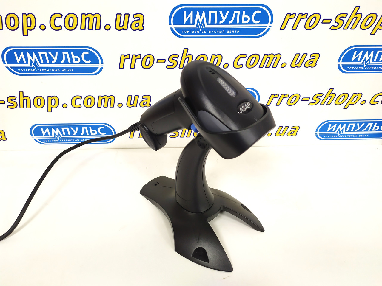Сканер штрих кодів ASAP POS E10 (USB, фото, з пілставкою)