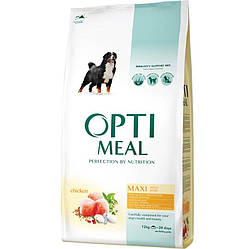 Корм Optimeal Maxi Adult Chicken (Оптіміл для великих порід з куркою), 12кг.