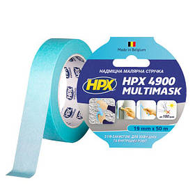 Малярська стрічка HPX 4900 Multimask 19мм х 50м блакитна