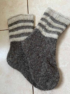 Шкарпетки чоловічі із собачої вовни ручної в'язки