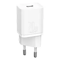 Адаптер питания для телефона Baseus CCSUP-B02 White (Type C Super Silicone PD Charger 20W )