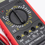 Цифровий мультиметр тестер Digital DT-9205A Червоний, фото 5