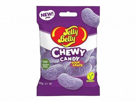 Jelly Belly Chewy Candy Sours Grape 60г, фото 1
