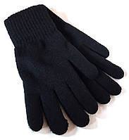 Чоловічі рукавички Fashion (L) теплі вязка/махра Чорні (ПЕРЧ252)