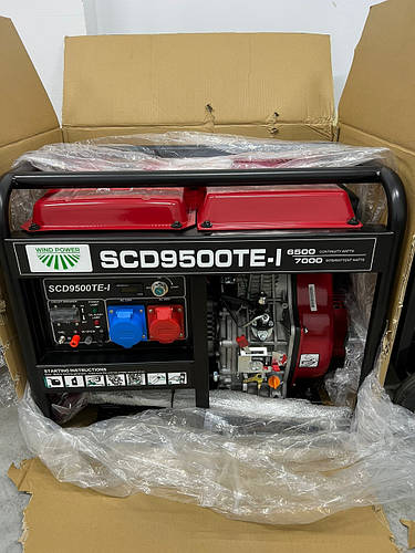 Дизельний генератор WindPower SCD 9500TE- 1 7квт на 3 фазный 220/380 ...