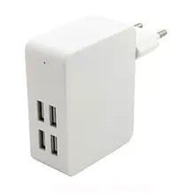 Адаптер живлення для телефона Extradigital ED-4U20IC Black (4xUSB 2.4A )