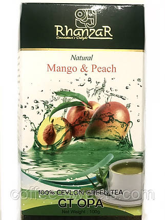 Чай зелений Rhansar Mango&Peach (манго та персик), 100 г., фото 1