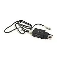 Сетевое зарядное устройство для телефона PowerPlant W-280 Black (1xUSB 2A) (SC230020) + кабель LED Lightning