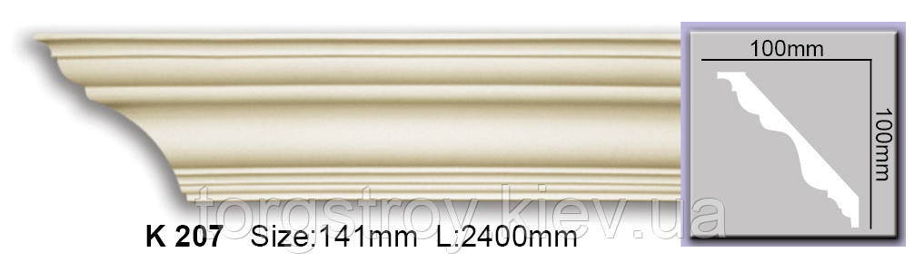 Карниз стельовий K 207 (2.44 м), Harmony, фото 1