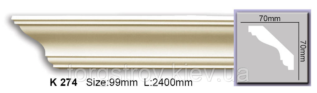 Карниз стельовий гнучкий K 274 (2.44 м) Flexi, Harmony, фото 1