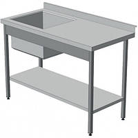 Стіл виробничий С-С2 1000*800*850, 2 полиці, борт, Арт.67470