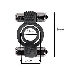 КІЛЬЦЕ ЕРЕКЦІЙНЕ "Double bullet cock ring"