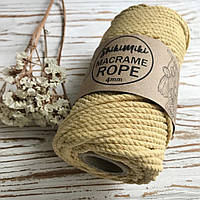 Эко шнур Macrame Rope 4 мм, цвет Банан