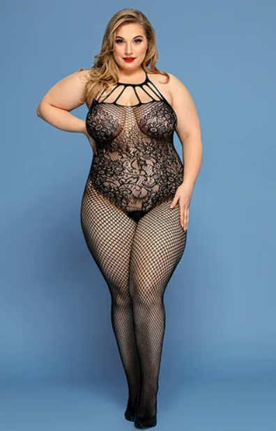 Ажурний бодістокінг( з доступом) XL/XXL