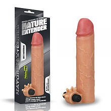 Насадка з вібрацією Add 2" Vibrating Silicone Extender, Flesh