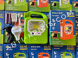 ВІДЕО-Система автономного освітлення із сонячною панеллю 6399А+лампа+Power bank