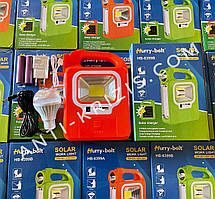 ВІДЕО-Система автономного освітлення із сонячною панеллю 6399А+лампа+Power bank