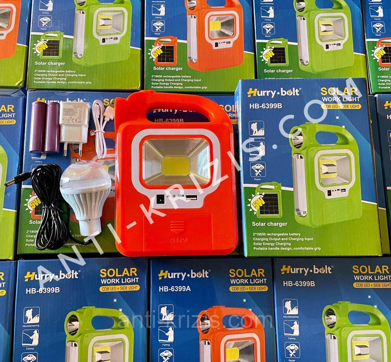 ВІДЕО-Система автономного освітлення із сонячною панеллю 6399А+лампа+Power bank, фото 1