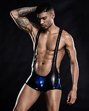 Еротичний чоловічий боді Bodysuit Black S/L, фото 5