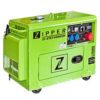 Мощный дизельный 3-фазный электрогенератор Zipper ZI-STE7500DSH 5,9 / 6,5 кВт, 14,5л, 158 кг