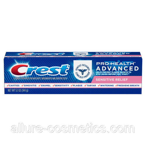 Зубная паста + защита эмали Crest Pro-Health Advanced Sensitive Relief Toothpaste 144гр - фото 1 - id-p1731458260